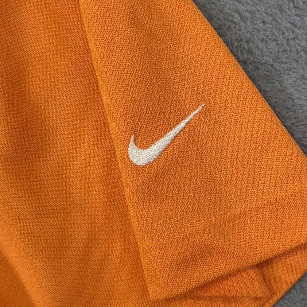 Nike Golf Polo Shirt Mens Medium Orange Fit Dry Short Sleeve Collared‎ Preppy